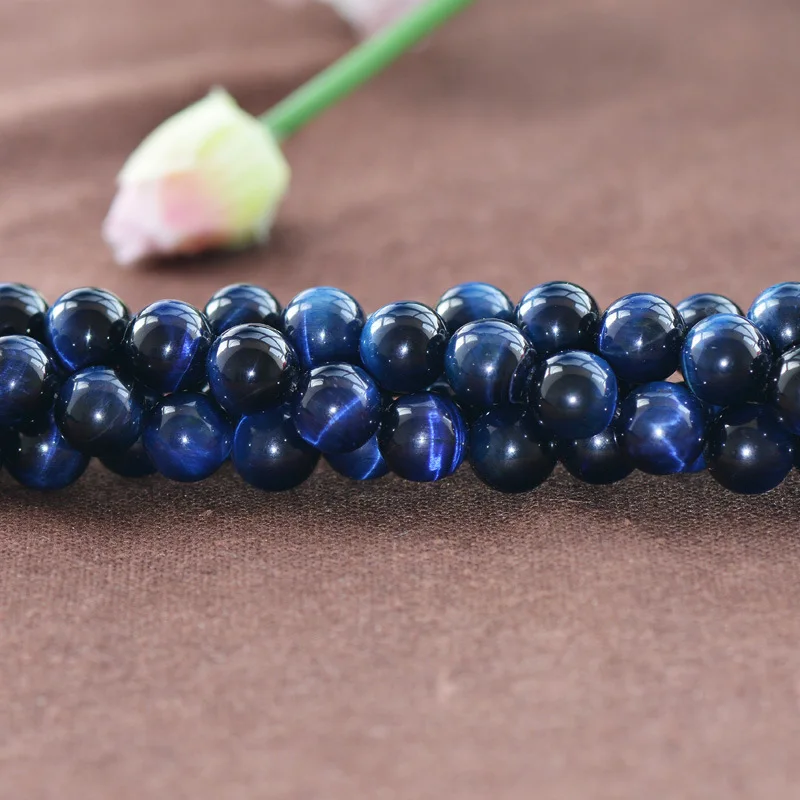 Joanlyn класс AA натуральный синий тигровый глаз бисер 6 мм-18 мм Гладкий полированный