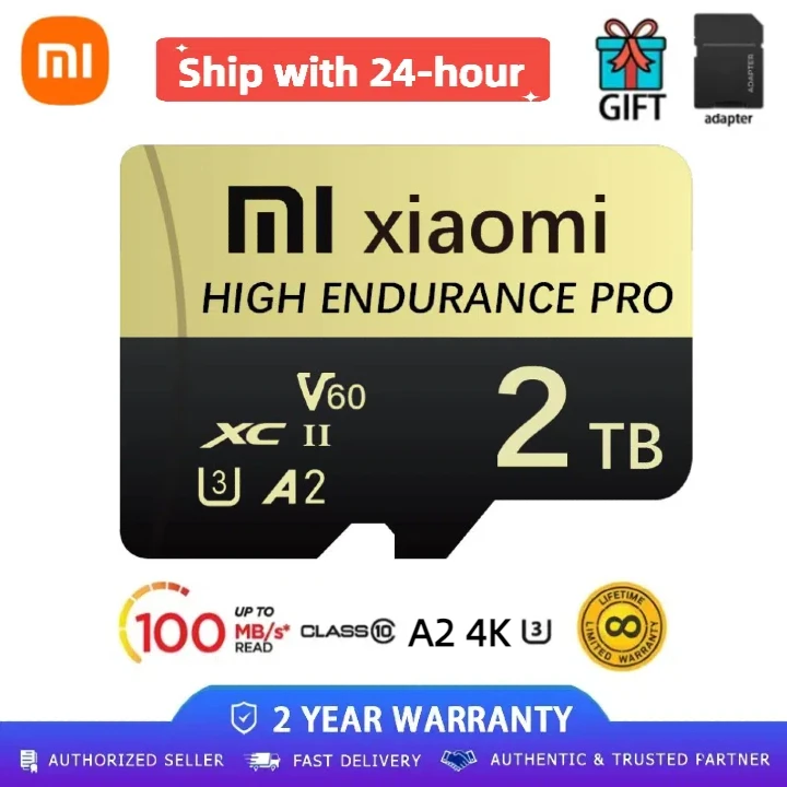 Xiaomi 2TB Карта памяти Mini SD Card 128G Micro Class 10 256G U3 4K Ultra High Speed TF Flash 512G 1TB Для камеры ПК