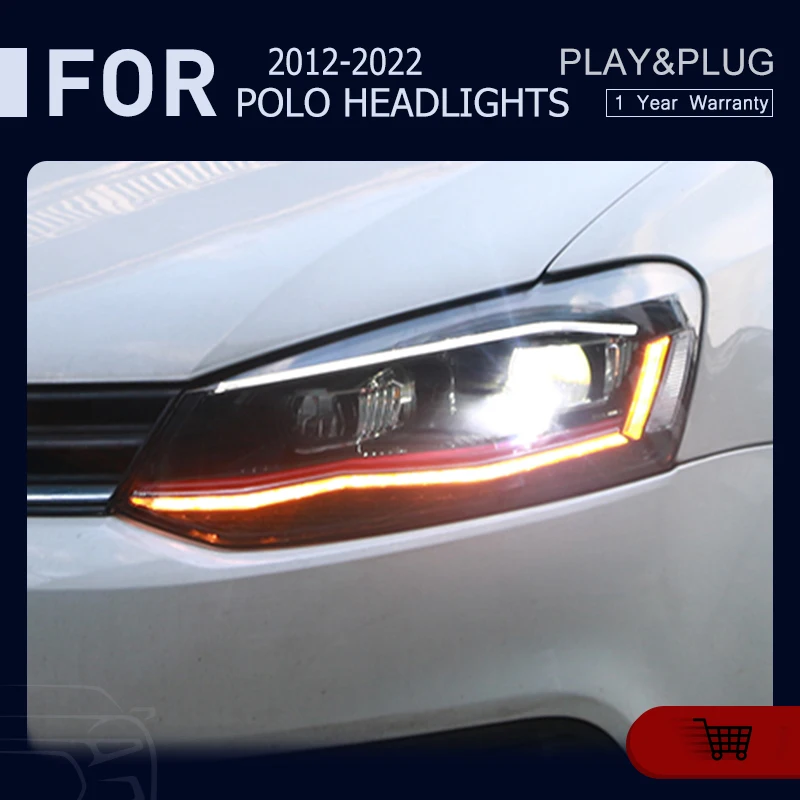 

Car Styling Headlight For VW Polo GTI 2012-2022 Head Lights 2019 Replacement DRL Daytime Lights Retrofit Projector Auto