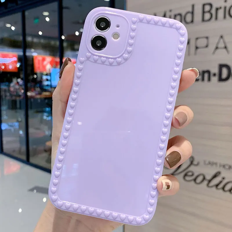 

For OPPO A5 2020 Love Heart Soft TPU Case For Realme C21Y C21 C20 C11 A16 A72 A55 A74 A93 A94 F17 F19 Candy Color Silicon Cover