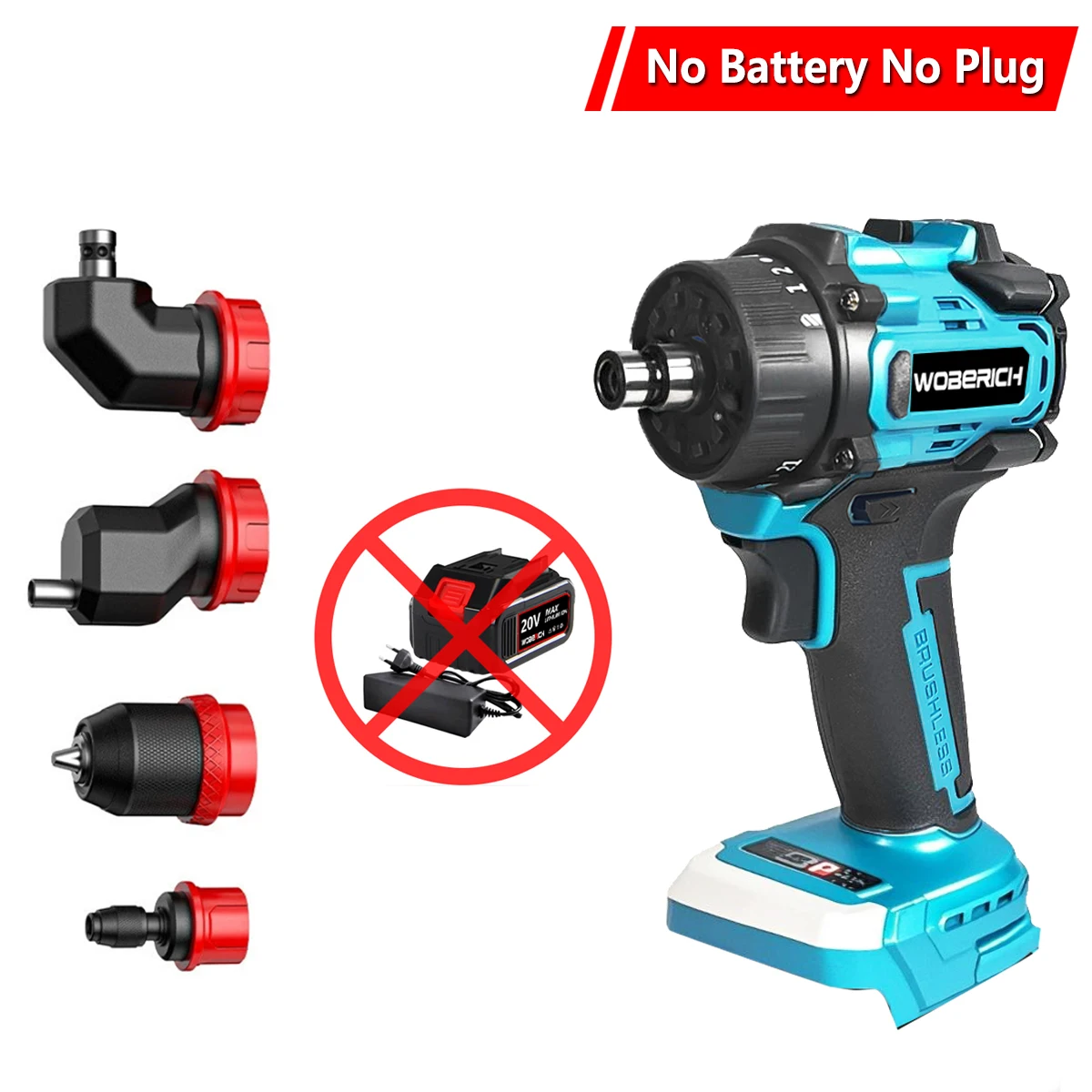 

Беспроводной аккумуляторный шуруповерт WOBERICH LB176 18В brushless 2 в 1