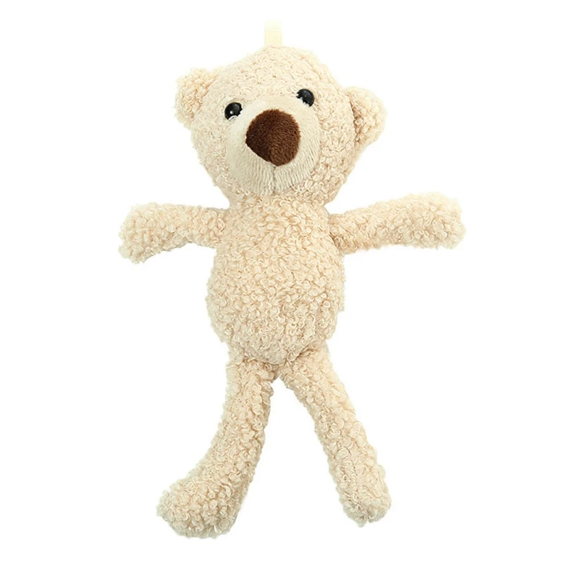 

20cm Interactive Bear Doll Stuffed Toy Hanging Pendant Soft Plush PP Cotton Filled Loneliness Comfort Baby Kids Room Toy