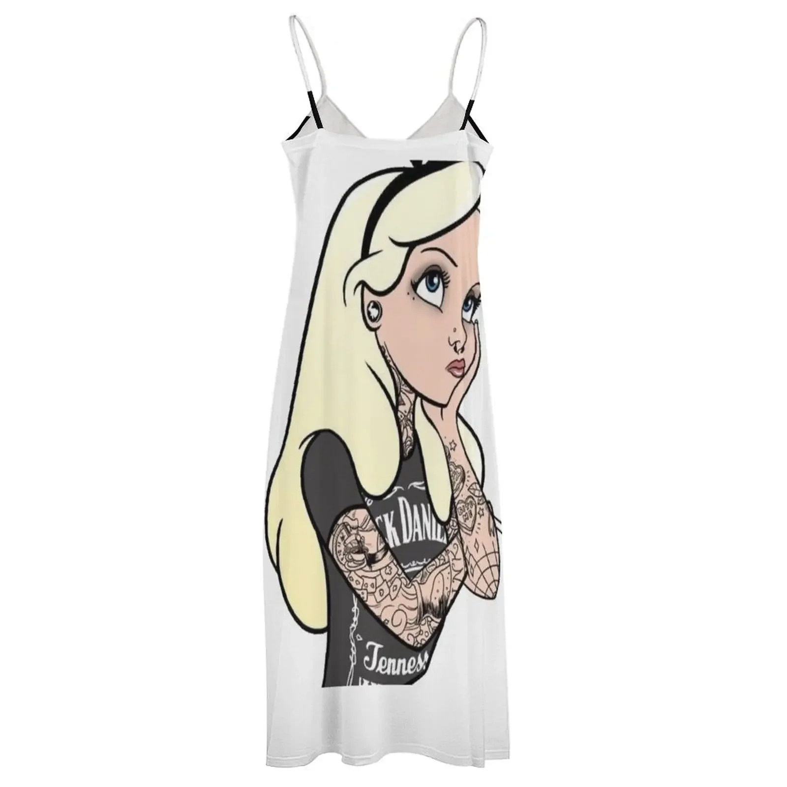 Альтернативное платье без рукавов Алиса в стране Женская одежда 2025 года новые