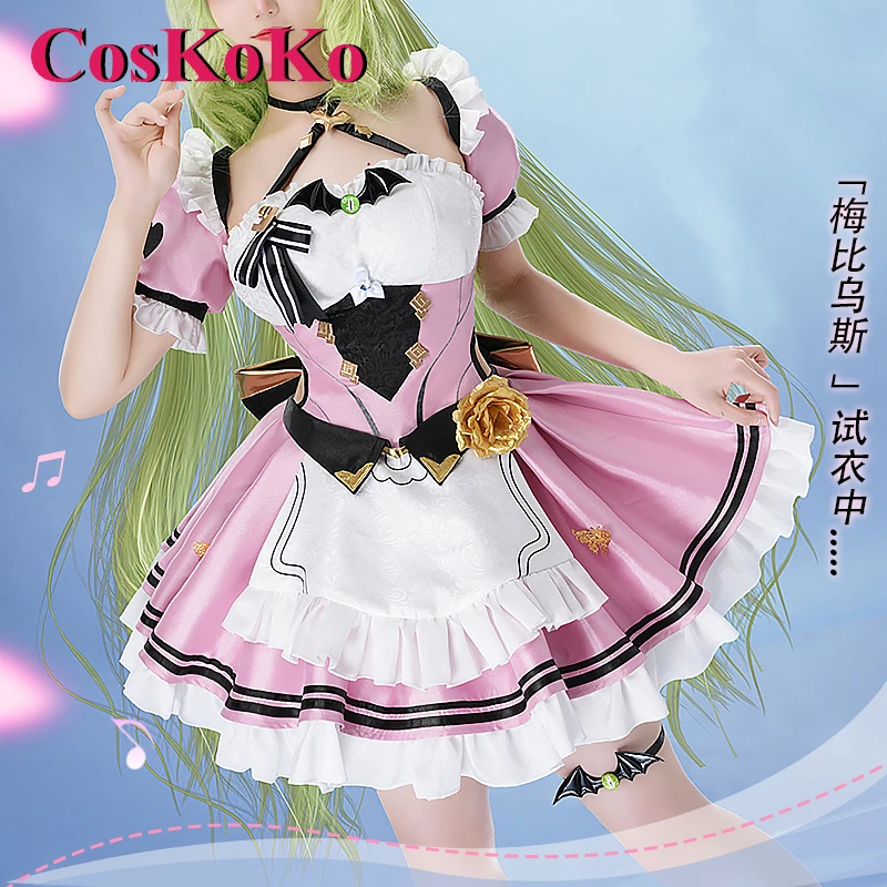 CosKoKo Mobius Косплей Костюм Горячая игра Honkai Impact 3rd Sweetheart Розовое платье горничной