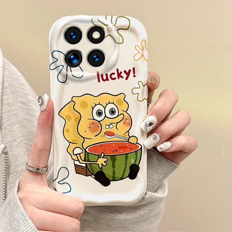 Чехол для телефона с рисунком S-SpongeBob XiaoMi 14 13 Pro 12 11 Lite Poco F6 F5 F4 F3 X6 X5 X4 X3 GT M3 M4