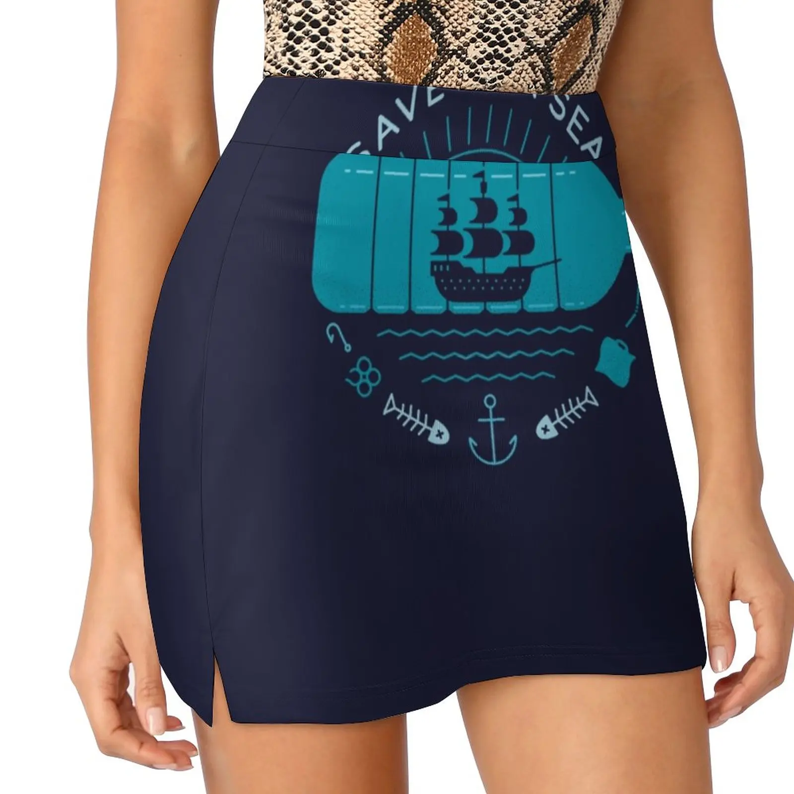 Save Arrr Seas Юбки Женская мода 2022 брючная юбка мини-юбки офисная короткая The Paper Crane Rick