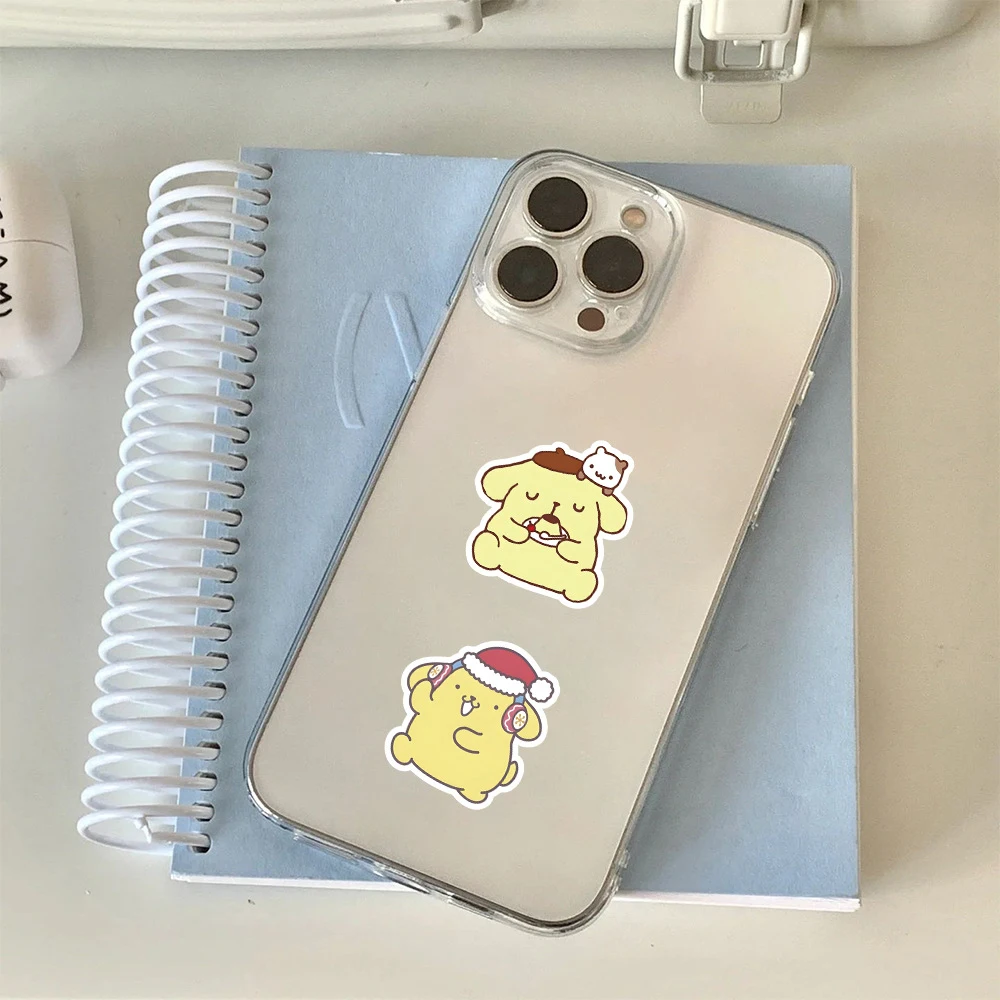 10/30/50 шт. милые наклейки Sanrio PompomPurin эстетичные декоративные для гитары телефона