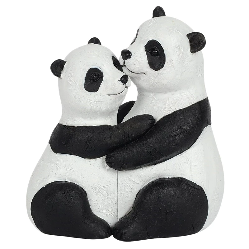 

Animal Cuddling Statue Valentine's Day Gifts Courtyard Garden Landscape Animal Love Sculptures Decor(Panda)