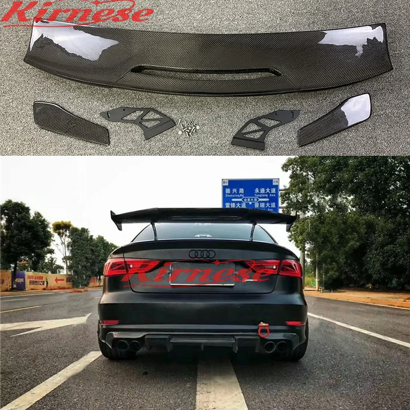 Автомобильный Стайлинг из углеродного волокна модифицированный задний спойлер
