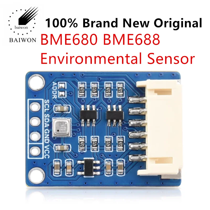 

100% оригинальные экологические датчики IC ChipsBME680/BME688 подходят для материнских плат микроконтроллера Raspberry/Arruino/ESP32