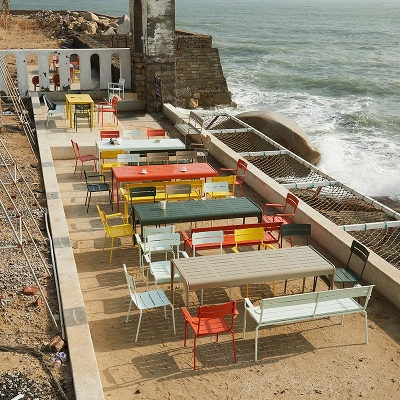 

Light luxury modern outdoor villa courtyard garden outdoor balcony leisure dining table and chair combination desk table bar