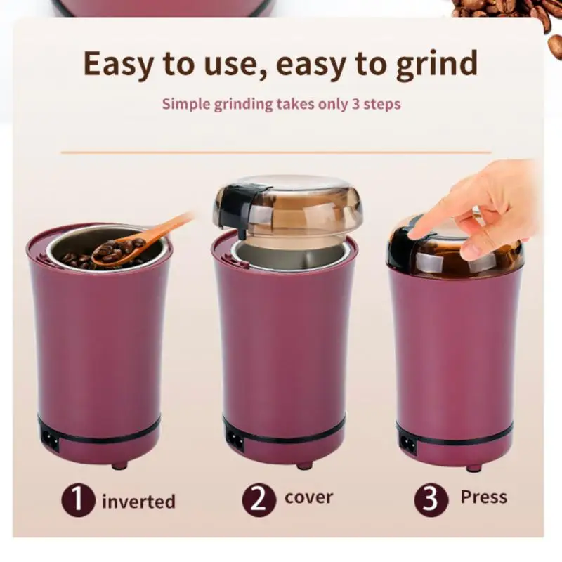 

Grain Flour Mill With Transparent Visual Cover One-key Knife Sharpening Operation Coffee Grinding Machine Wide Availability