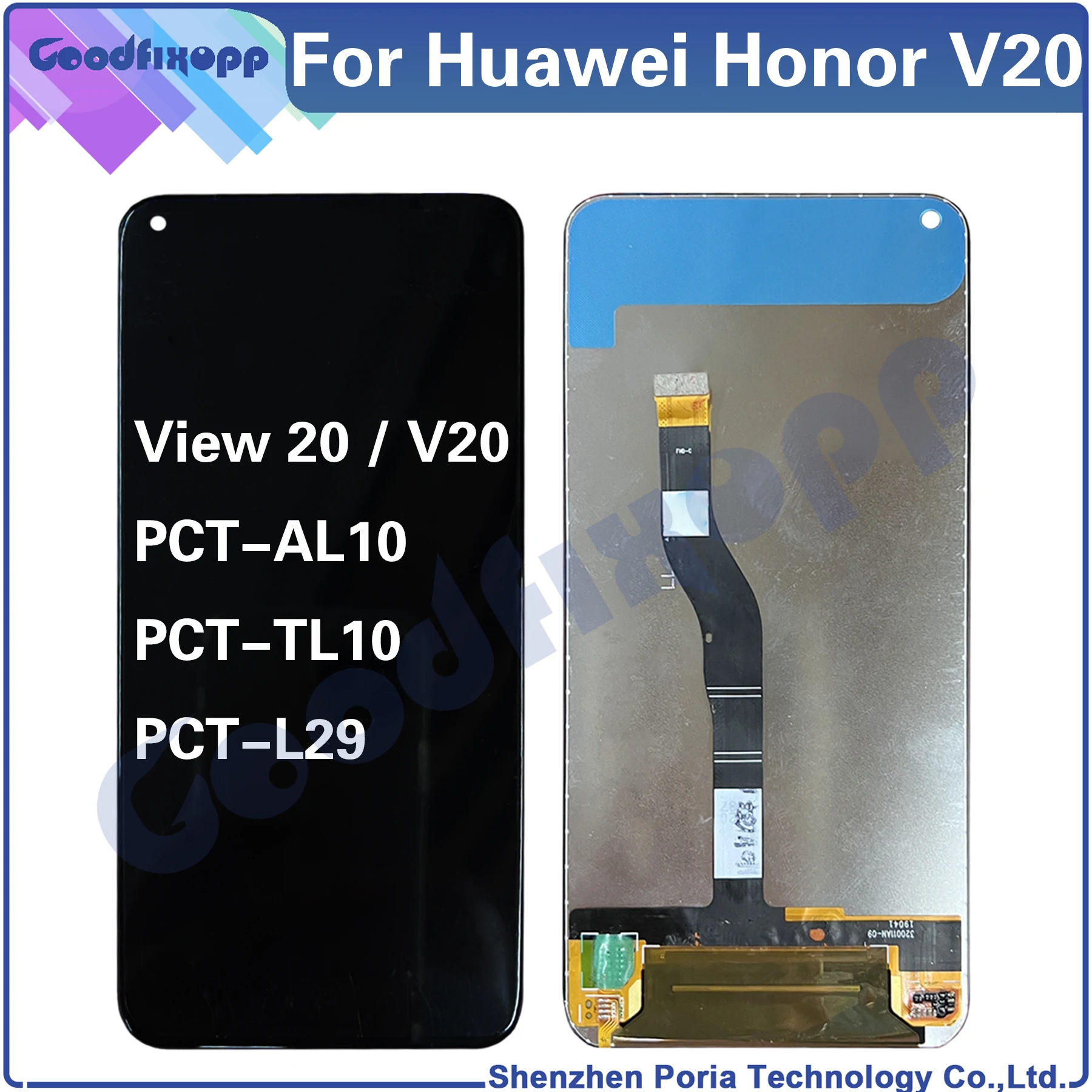 

For Honor View 20 V20 PCT-AL10 PCT-TL10 PCT-L29 LCD Display Touch Screen Digitizer Assembly For Honor View20 Screen Replacement