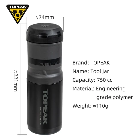 Topeak Bike Tool Jar Капсула для хранения инструментов для ремонта велосипедов Портативный чайник Стиль инструмента Канистра MTB Дорожный велосипед Аксессуар 520/750 CC