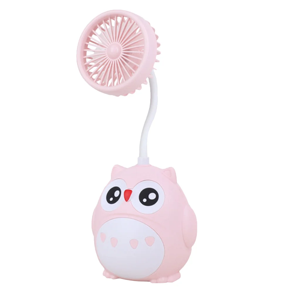 

Cartoon Owl Small Fan 360 Degree Rotation Mini Portable Fan Pen Holder Small Fan