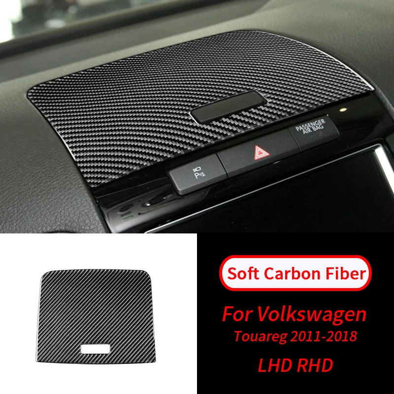 

For VW Touareg 2011-2018 Soft Carbon Fiber Storage Box Cover Sticker Trim Car Interior Accessories Car Interior Supplies