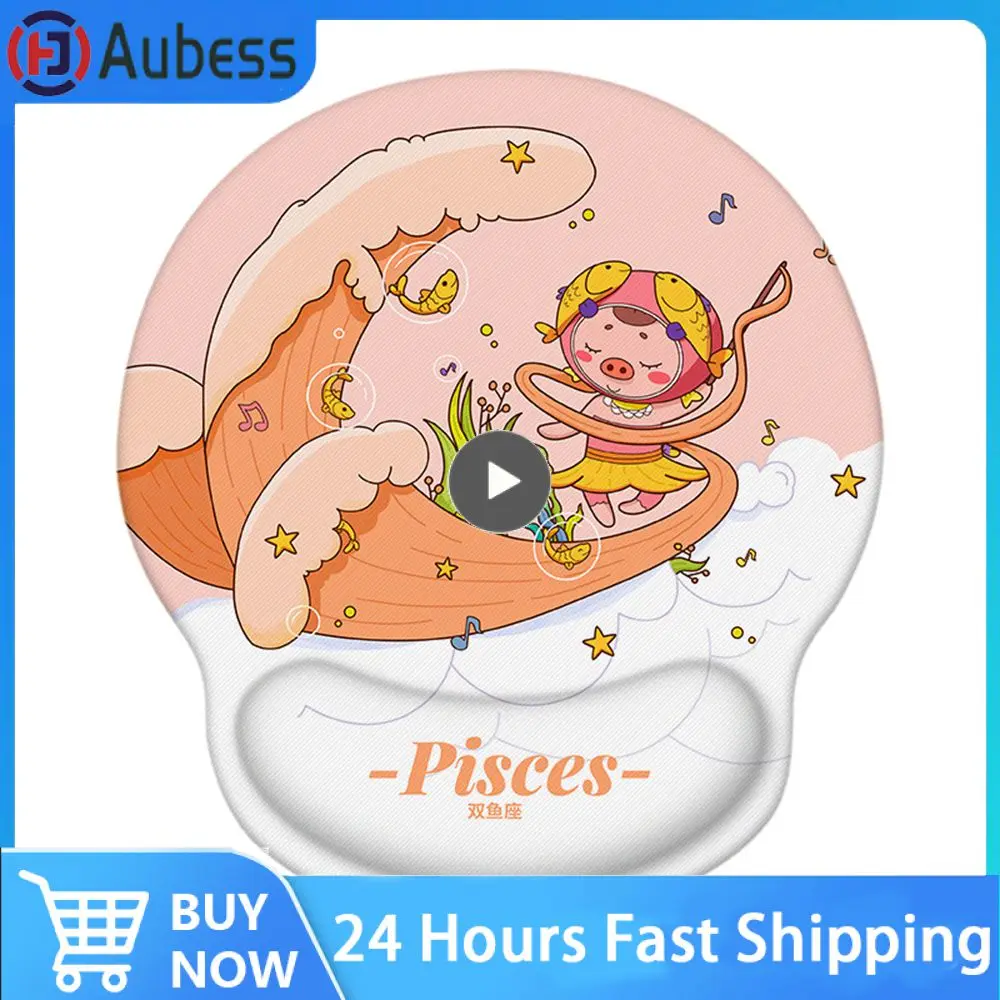 

Cloth Silicone Beautiful And Soft Office Q-bomb Mouse Pad Comfortable Height Hand Pillow Wrist Pad Computer Peripherals Mouse