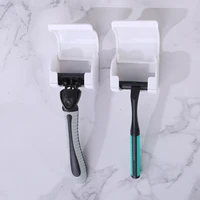 men shaver razor brush blade holder storage bathroom wall sucker suction cup suction cup hook stand rack shelf dust accessory