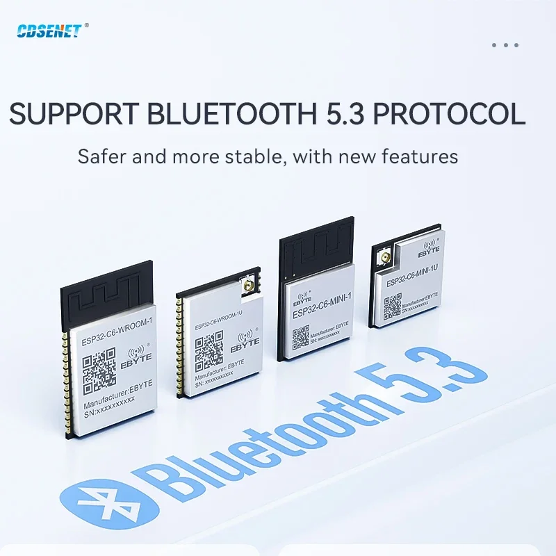 Модуль 2 4G Bluetooth Wi-Fi IOT SoC CDSENET ESP32-C6-WROOM-1 25 дБм 300 м WIFI6 BLE5.3 ESP32-C6 MQTT IPV6 8M Flash AT Command PCB