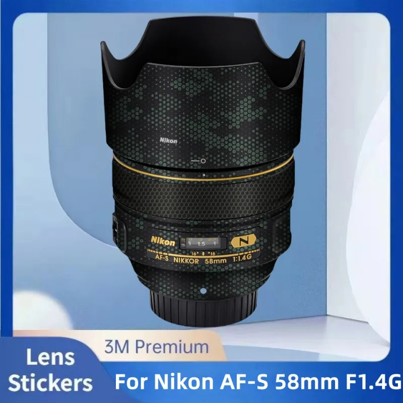 Наклейка на объектив камеры Nikon AF-S 58 мм F1.4G виниловая пленка защитная от царапин