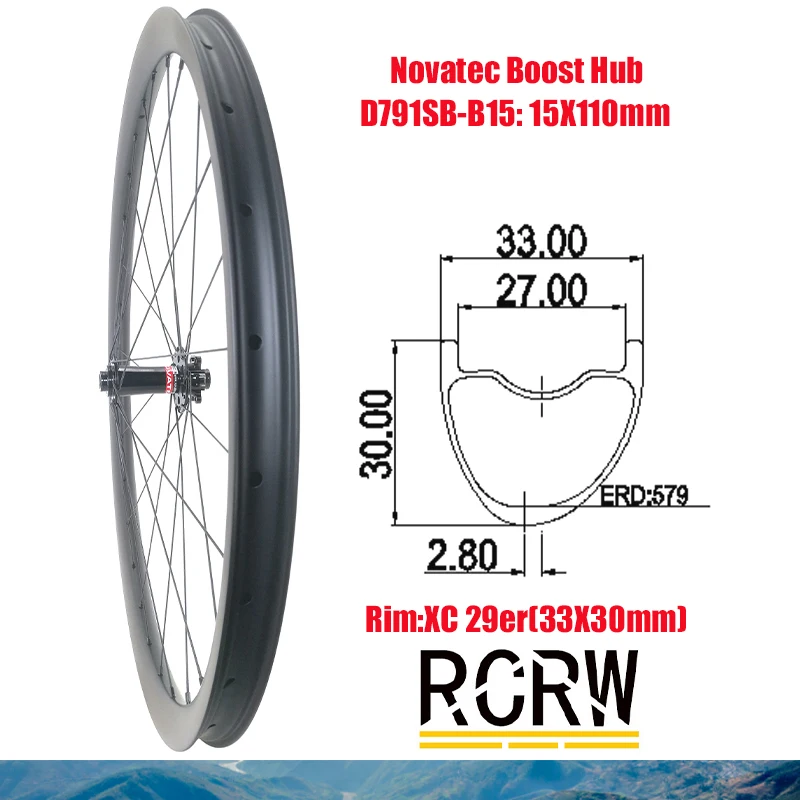 

Переднее углеродное колесо 29er MTB XC 33x30 мм, асимметричное колесо с 28 32 отверстиями, Ширина 33, глубина 30, Novatec, стандартная ступица для спиц TB2015