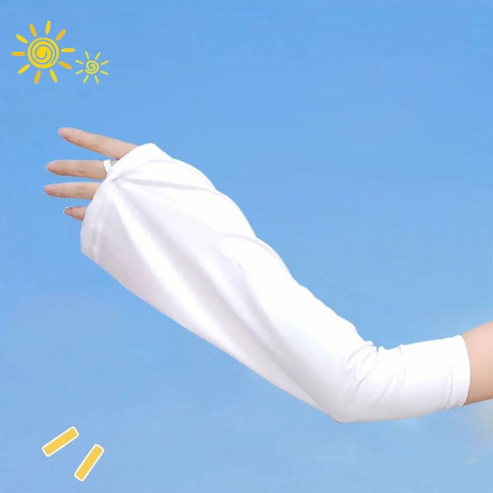 

Large Size Anti-UV Arm Cover Women Arm Sleeves Ice Silk Arm Sleeves Summer Sunscreen Sleeves Driving Sunscreen Sleeves