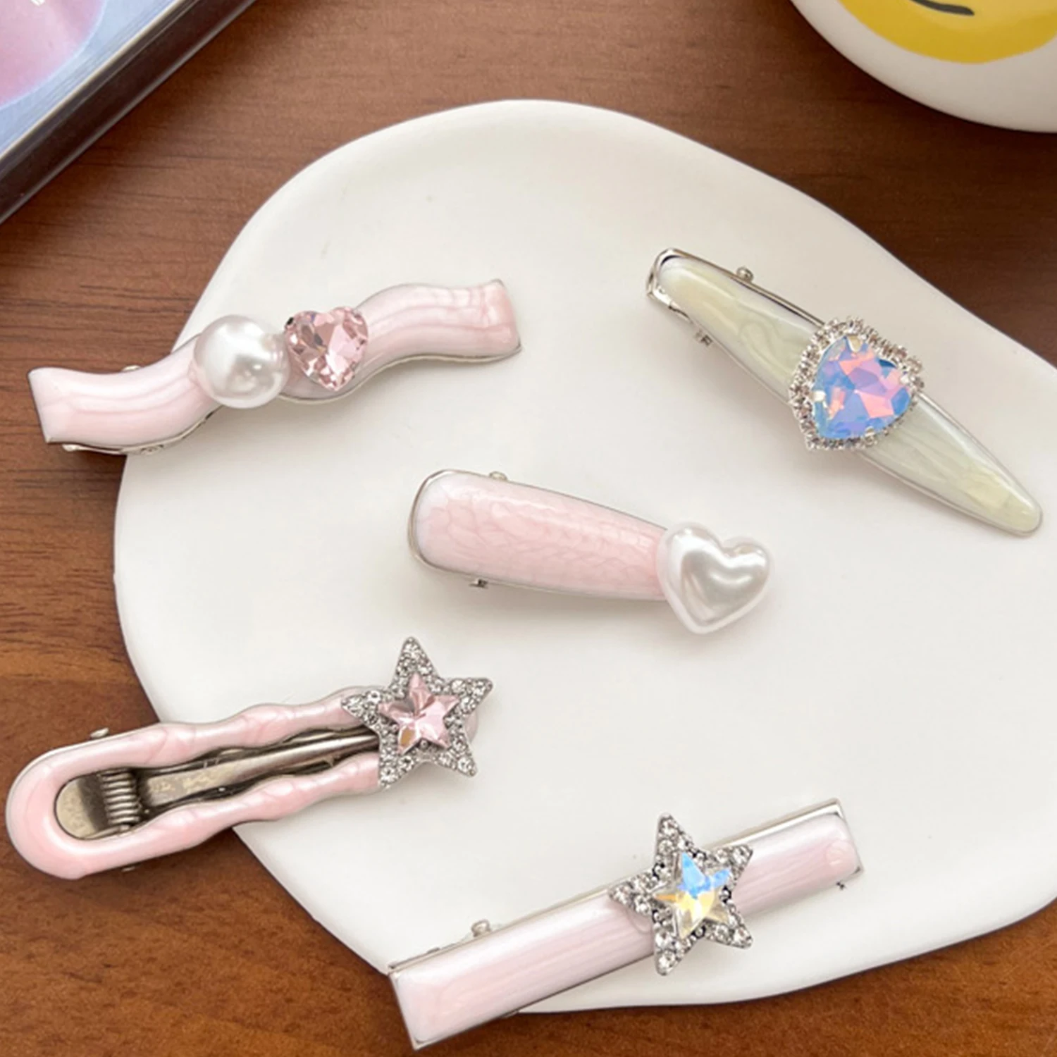 Милые крутые блестящие женские заколки для волос в стиле Харадзюку