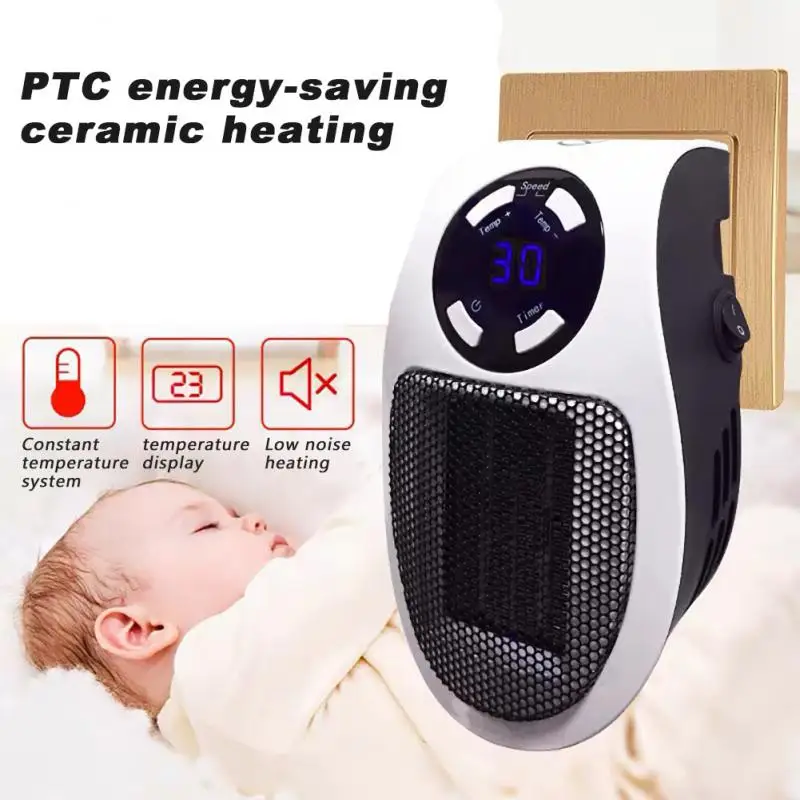 

Portable Electric Heater Plug In Desktop Heater Room Heating Stove Household Radiator Remote Warmer Machine 350W Heating Warmer