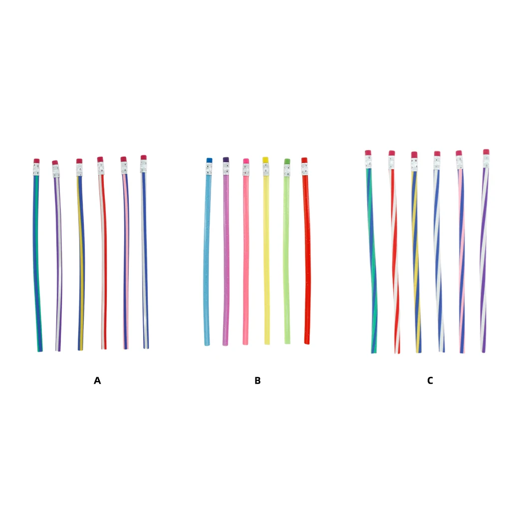 

Soft Pencil Preschool Learning Bendable Pencils Stationery Color Random