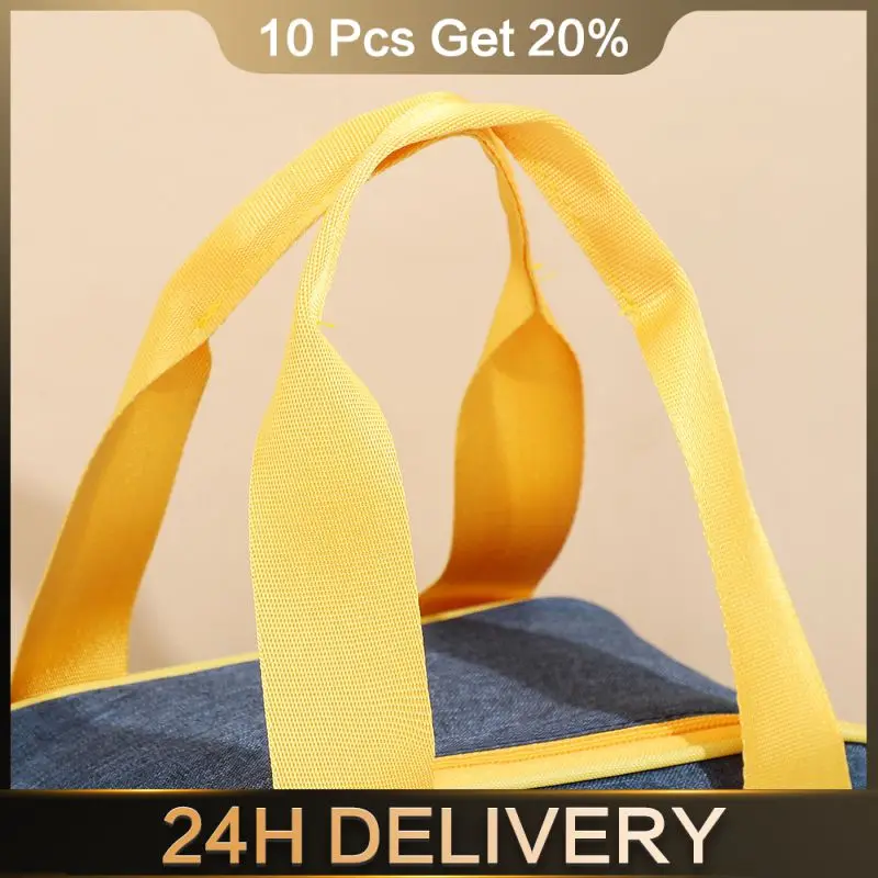 

Пищевой контейнер, сумка, холщовая Портативная сумка для свежих продуктов, сумка для ланча, водонепроницаемая изоляционная коробка для завтрака, маслостойкая