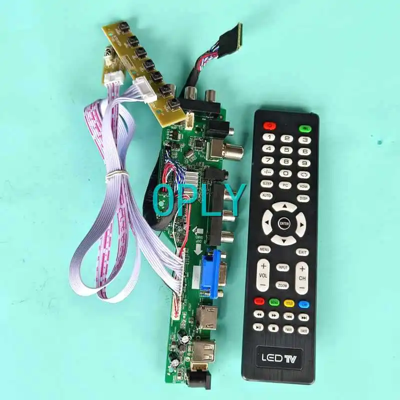 Плата контроллера матрицы цифрового ЖК-дисплея DVB подходит для LTN101AT03 M101NWN8 VGA HDMI-совместимый AV RF USB 10,1 "Комплект «сделай сам» 40 Pin LVDS 1366*768