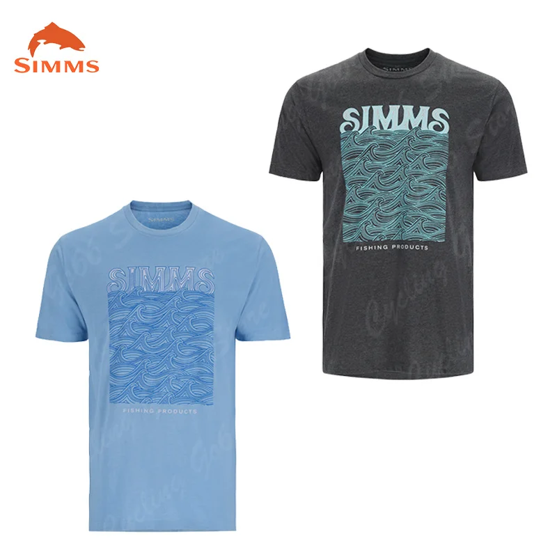 

Men Fishing T-Shirt 2023 New Fishing Clothing Outdoor Sports Short Sleeve Angling Jerseys Breathable UV Protection Tops Simms