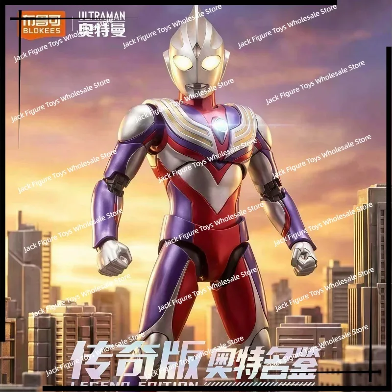 Фото Новая коллекционная фигурка Blokees Ultraman Tiga Legend Edition, 6 дюймов, шарнирная, из ПВХ, с функцией быстрого соединения, подарок на день рождения №1
