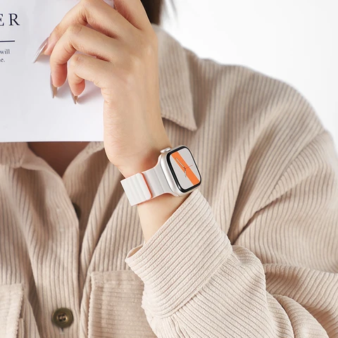 Магнитный силиконовый ремешок CRESTED для Apple Watch