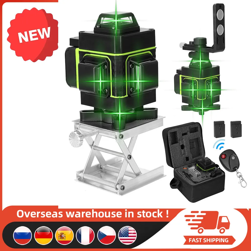 

16 Lines 4D Laser Level Green Line Self Leveling 360 Horizontal And Vertical Super Powerful Laser Level Green Beam Laser Level