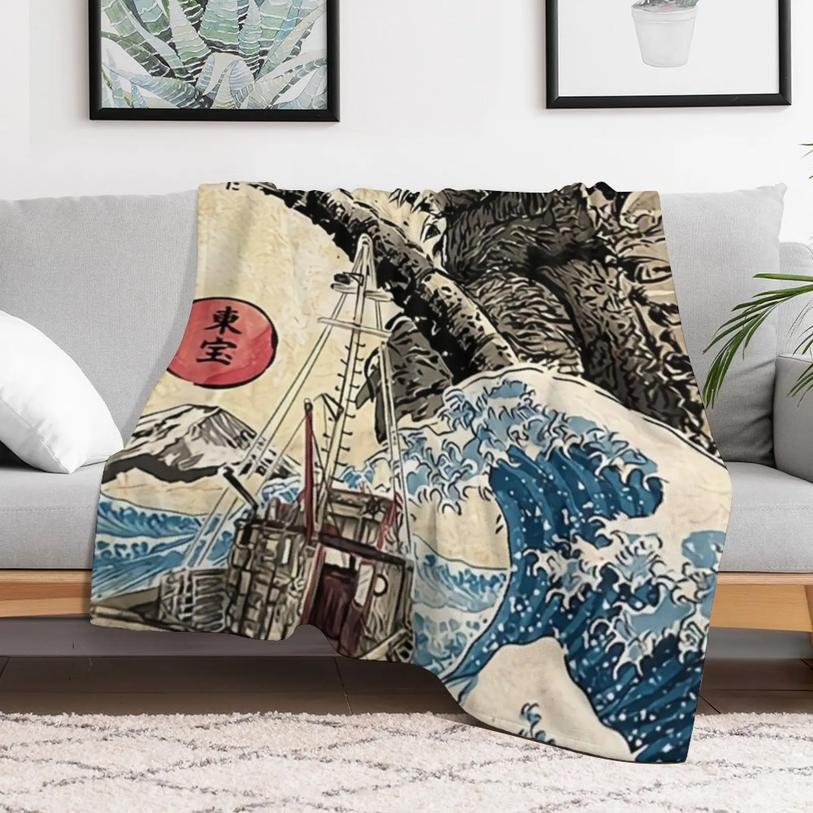 Одеяло с плакатом Godzila теплое зимнее одеяло в стиле манга декоративные одеяла для