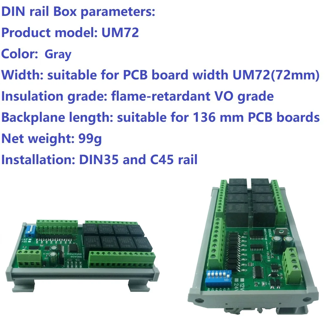 DC 12V 24V 8I8O PLC IO расширяющаяся плата UART RS485 релейный модуль Modbus PTC камера Мониторинг