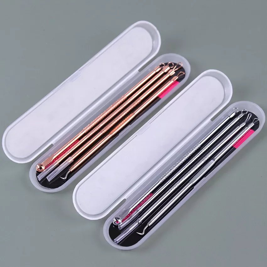 

NEW IN Blackhead Comedone Acne Pimple Blackhead Remover Tool Spoon For Face Skin Care Tool Needles Facial Pore Cleaner