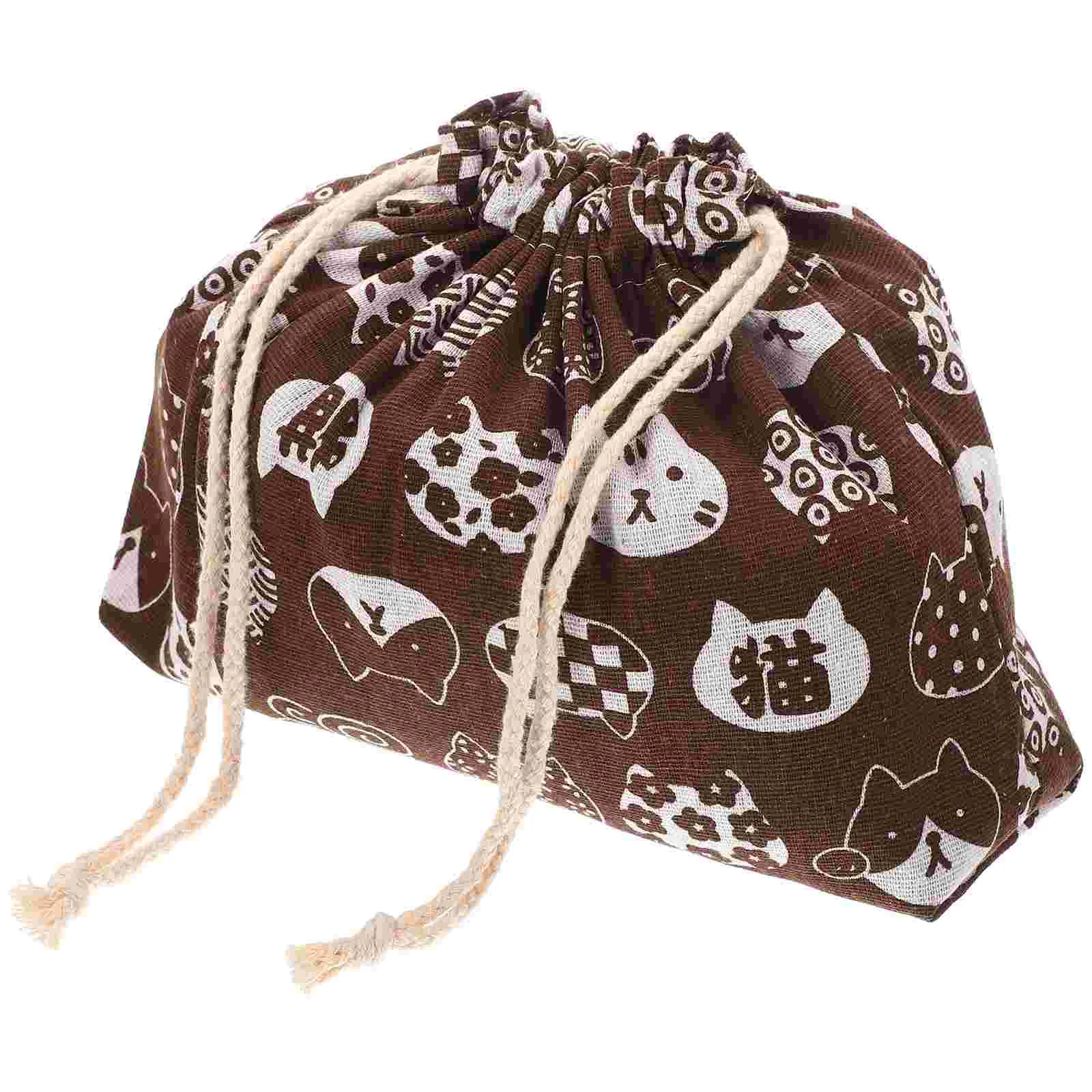

Lunch Bag Bento Kids Women Food Drawstring Holder Storage Pouch Womens Tote Handbags