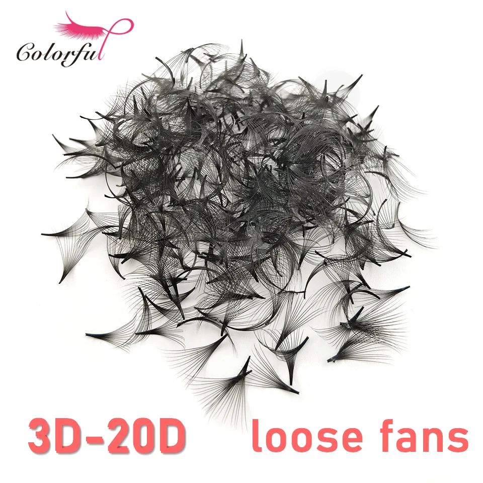 

3D to 20D Loose Fans Promade Volume Fans Eyelash Extension Thin Slim Pointy Base Russian Volume Faux Mink Lash Premade Loose Fan