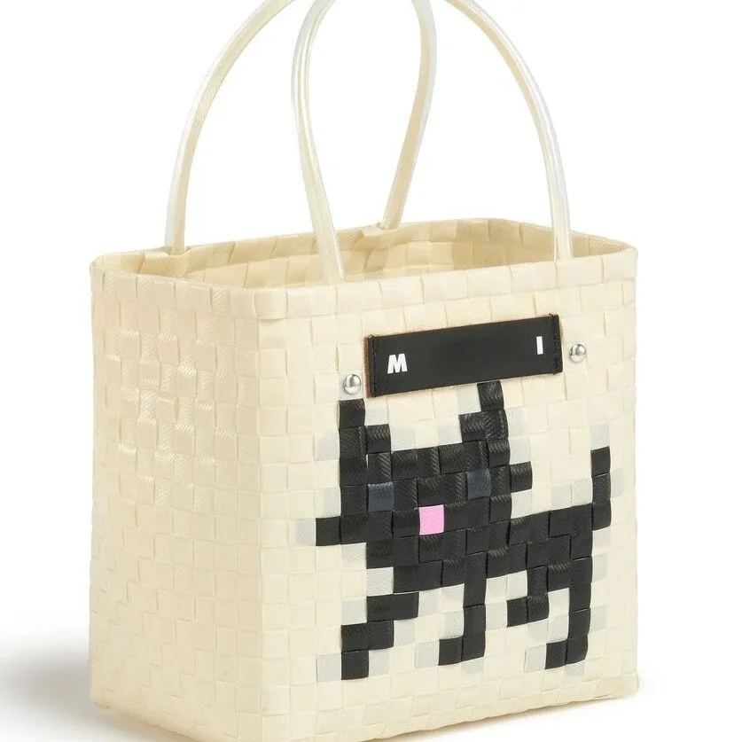 

2023 New Minimalist Shoulder Bag All White Cat Vegetable Basket, Small Designer Gifts To Girlfriend mini bag straw bag