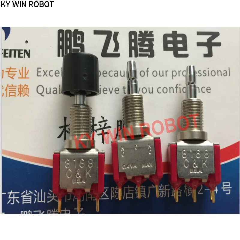 

1PCS U.S. 8168LHCBE2 Mini Toggle Switch 3-pin button key switch 0.4VA reset