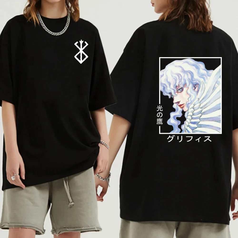 

Anime Berserk Griffith Printed Unisex Short Sleeve T Shirt Cool Streetwear Tops