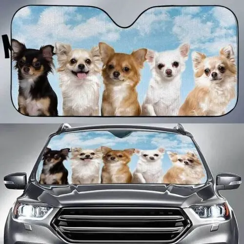 

Chihuahua Team Dog Lovers Car Windshield Sun Shade
