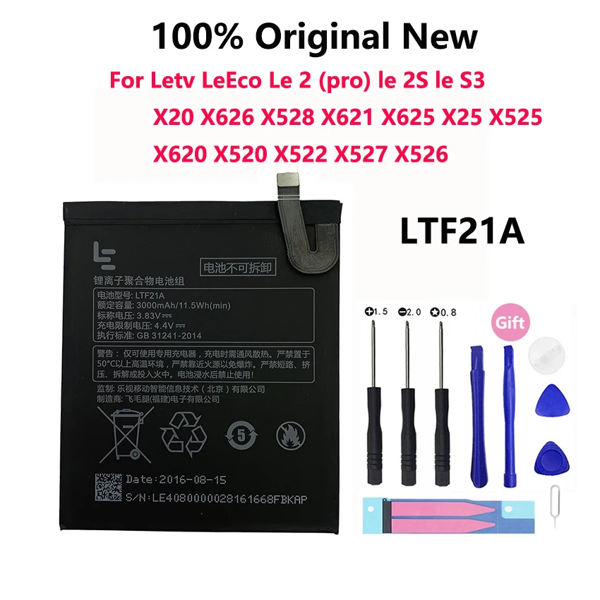 

100% Original LTF21A Battery For Letv LeEco Le 2 (pro) le 2S le S3 X20 X626 X528 X621 X625 X25 X525 X620 X520 X522 X527 X526