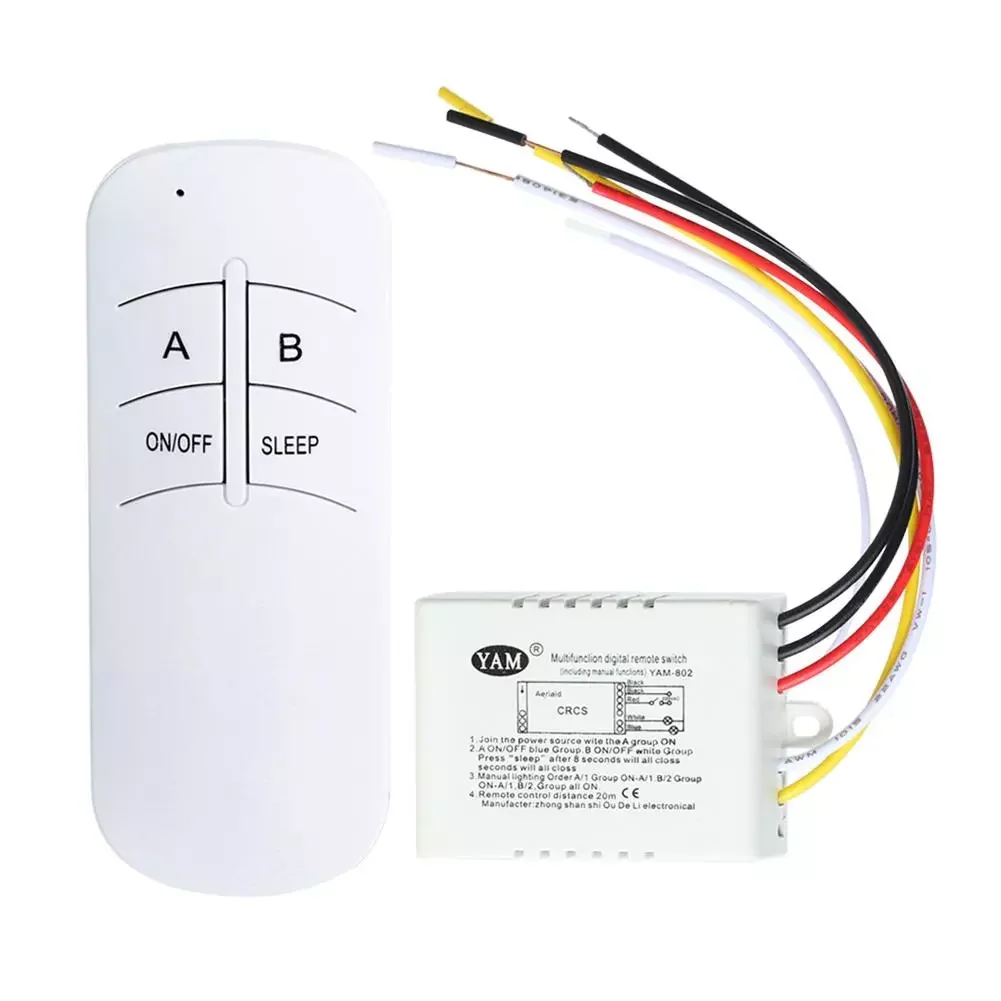 

Wireless ON/OFF 1/2/3 Ways 220V Lamp Remote Control Switch Receiver Transmitter Controller Indoor Lamp LED Light Replacements
