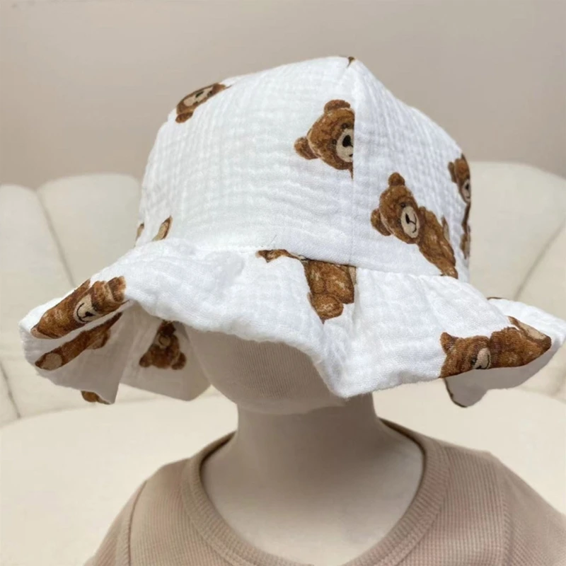 

Infant Bowknot Hat Baby Fisherman Cap Wide Brim Cute Bonnet Sun Hat for Newborns Girls Summer Beach-Hat Outdoor Headwear A2UB