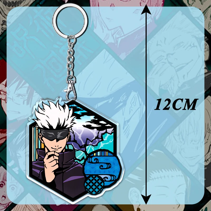 Акриловый брелок Jujutsu Kaisen 12 см: Годжо Сатору, Итадори Юдзи, Инумаки Тоугэ. Брелок для студенческого рюкзака, аниме-украшение, подарок. (art.: 3920dca64f476) - 3920dca64f476