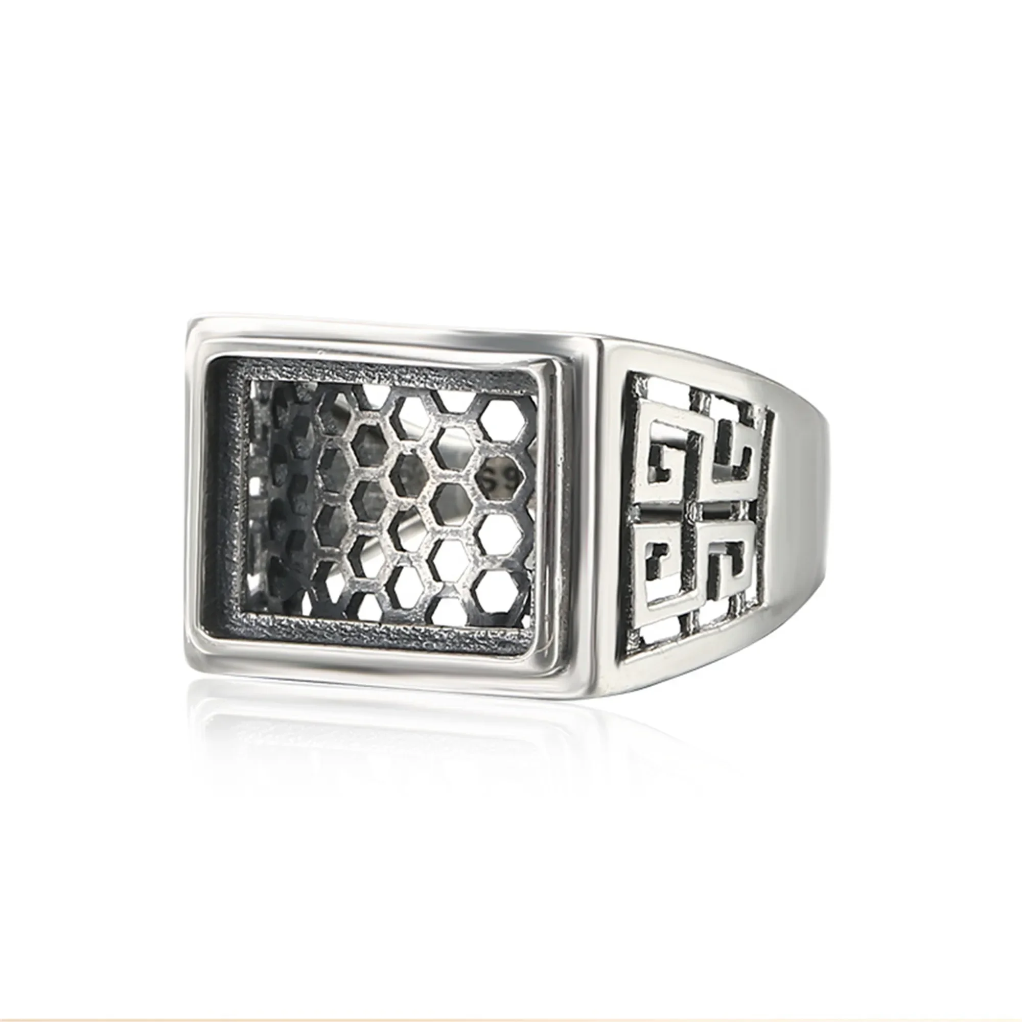 Основание кольца для прямоугольных или квадратных кабошонов 8x10 мм/10x14 мм/15x20 мм/8x8