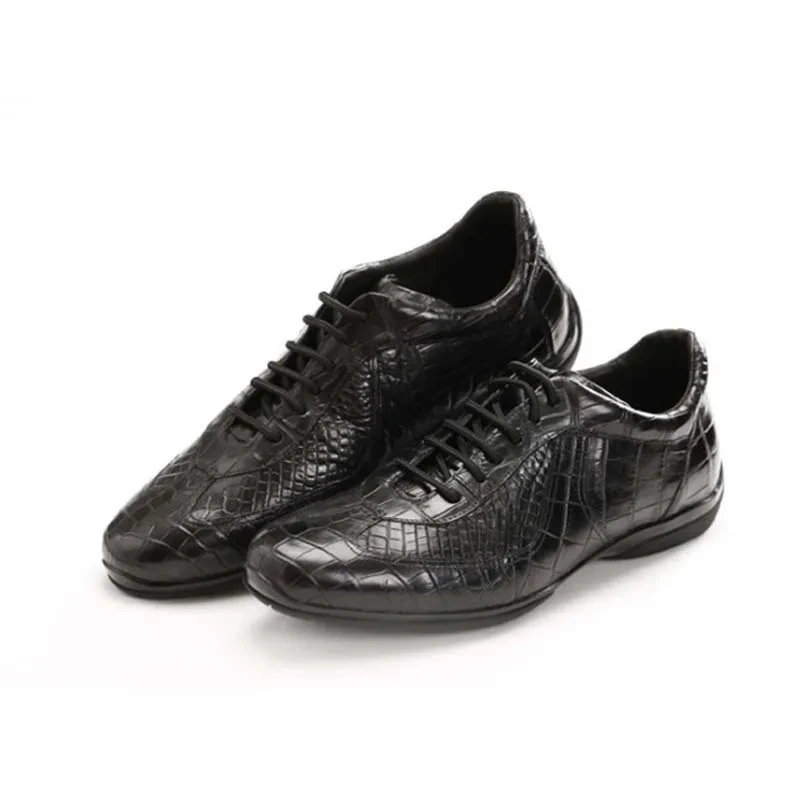 Мужская повседневная обувь ourui черные мужские кроссовки из натуральной кожи